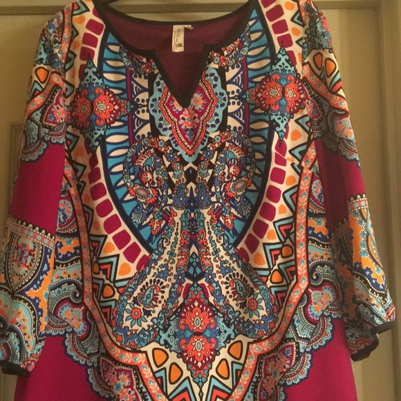 Boutique Brand 3/4 sleeve multi color dress - Picture 3 of 3